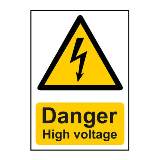 Centurion Danger High voltage 1.2mm Recyclable PP (210 x 148mm) - Min Order 4