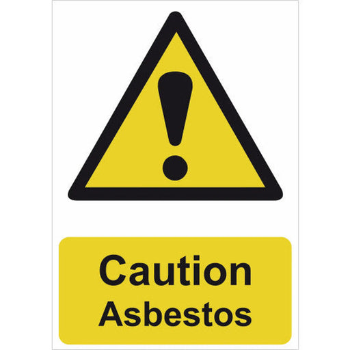 Centurion Caution Asbestos 1.2mm Recyclable PP (148 x 210mm) - Min Order 4