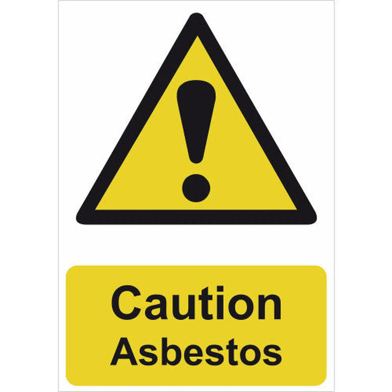 Centurion Caution Asbestos 1.2mm Recyclable PP (148 x 210mm) - Min Order 4