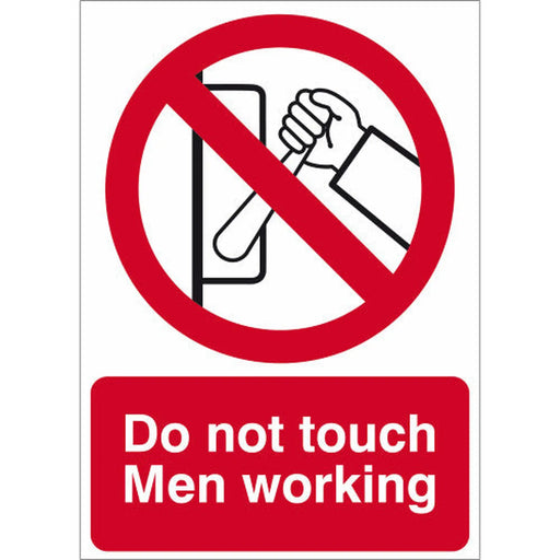 Centurion Do not touch men working 1.2mm Recyclable PP (125 x 175mm) - Min Order 2