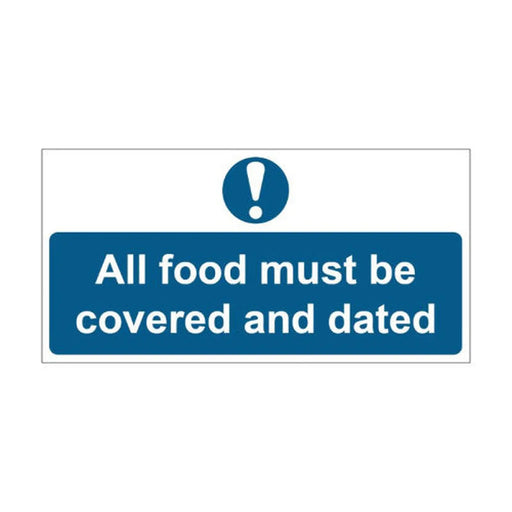 Centurion All Food Must Be Covered And Dated - SAV (200 x 100mm) - Min Order 4