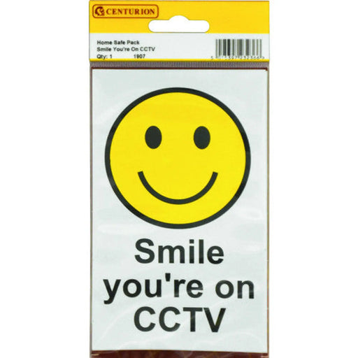 Centurion 89mm x 150mm Home Safe Pack 'Smile You're on CCTV' (Pack of 2) - Min Order 4
