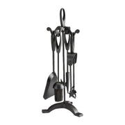 Centurion Fireside Fire Companion Set 4 Piece Black - Pack of 6
