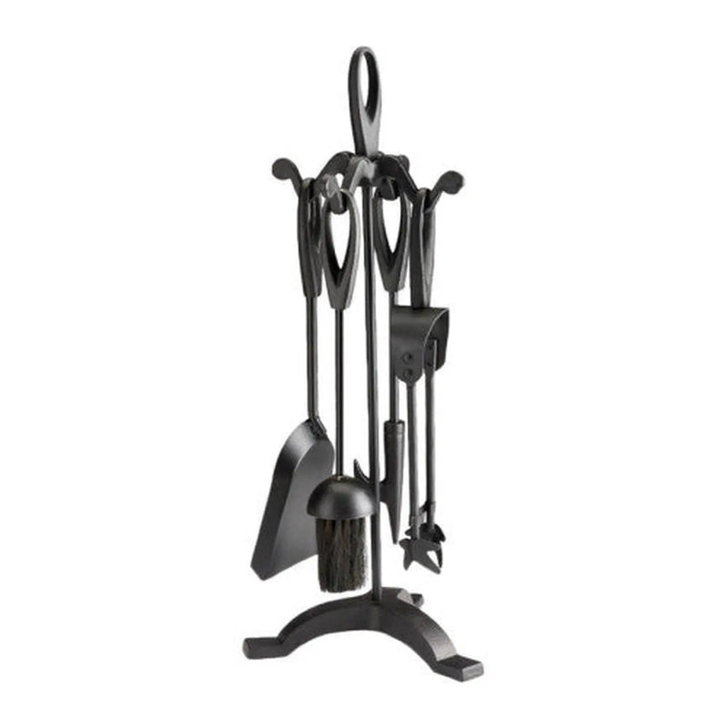 Centurion Fireside Fire Companion Set 4 Piece Black - Pack of 6