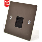 Centurion Satin Chrome Flat Plate Secondary Phone Socket - Pack of 5