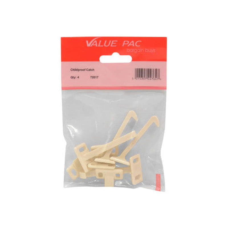 Centurion 60mm White Plastic Kiddiguard Catch - Pack of 10