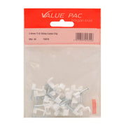Centurion 2.5mm T+E White Cable Clip - Pack of 10