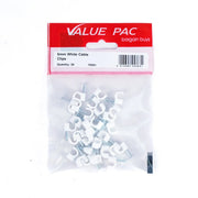 Centurion 6mm White Cable Clip - Pack of 10
