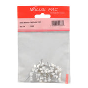 Centurion Bellwire T+E White Cable Clip - Pack of 10