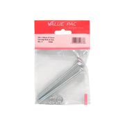 Centurion M8 x 100mm ZP Small Carriage Bolts & Nuts - Pack of 10