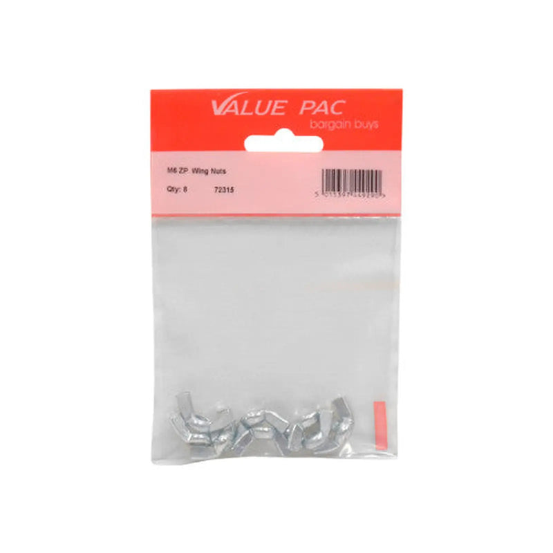Centurion M6 ZP Wing Nuts (Pack of 6) - Pack of 10
