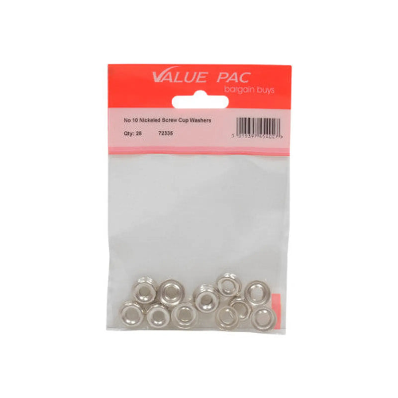 Centurion No 10 NP Screw Cup Washers (Pack of 12) - Pack of 10
