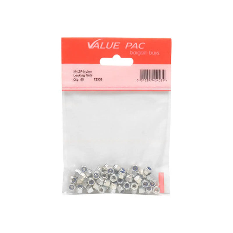 Centurion M4 ZP Nylon Locking Nuts 40pk - Pack of 10
