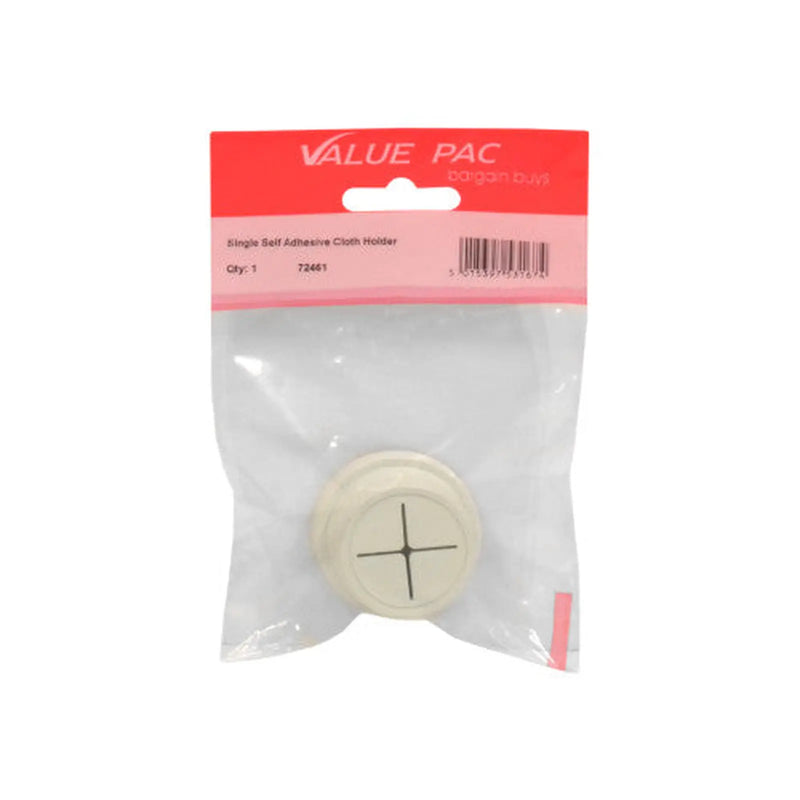 Centurion Single Self Adhesive Cloth Holder - Pack of 10
