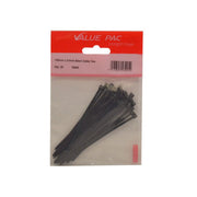 Centurion 100mm x 2.5mm Black Cable Ties 25pk - Pack of 10