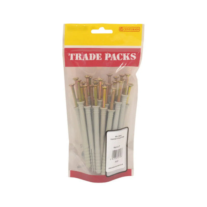 Centurion Hammer In Frame Fixings - Zinc Plated - M8 x 100mm - (22 PK) - Pack of 5