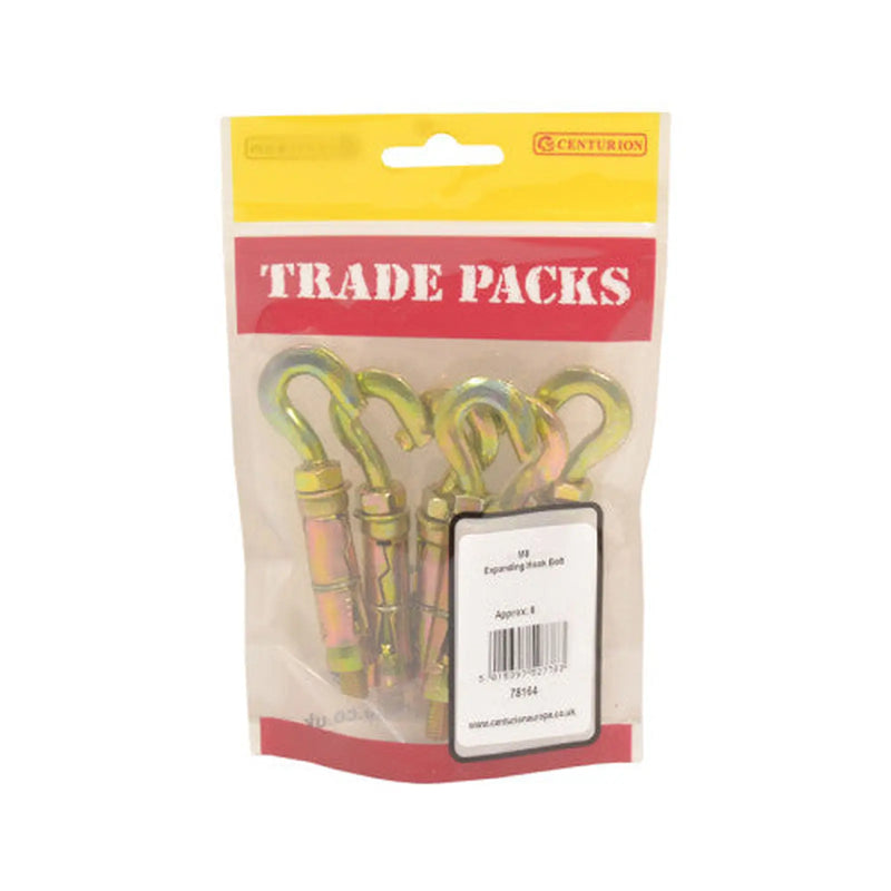 Centurion Expanding Hook Bolt - Zinc Plated - M8 - (6 PK) - Pack of 5