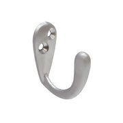 Centurion 50mm Die Cast Single Wardrobe Hook - Satin Chrome - Pack of 20