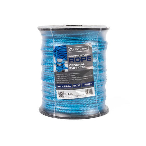 Centurion 6mm Polypropylene Rope, Blue, 220m Reel