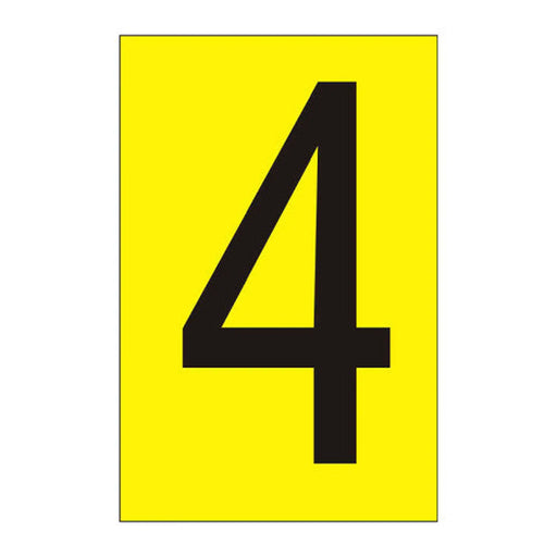 Centurion Character '4' - Yellow Vinyl - 50mm - Pack of 10 - Min Order 2