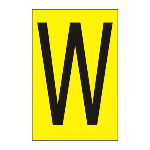 Centurion Character 'W' - Yellow Vinyl - 75mm - Pack of 10 - Min Order 2