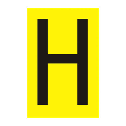 Centurion Character 'H' - Yellow Vinyl - 50mm - Pack of 10 - Min Order 2