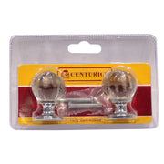 Centurion Glass Pumpkin Knob, Chrome Plated, 30mm Dia. - Pack of 5
