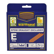 Centurion Warmseal 'E' Profile Long-life Foam Draught Excluder, Brown, 5m - Pack of 5
