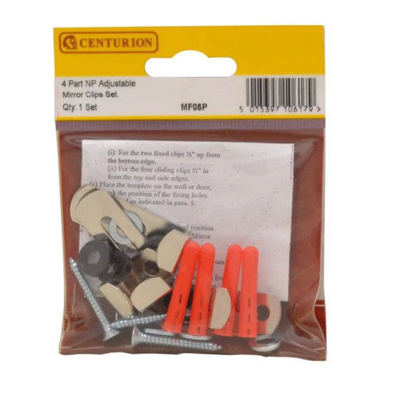Centurion 4 Part NP Adjustable Mirror Clips Set - Pack of 5