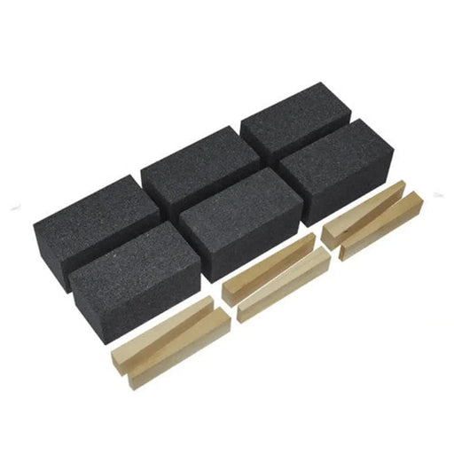 Centurion 6 X 60G CARBORUNDUM FLOOR GRINDING BLOCK / 6 X WOODEN W