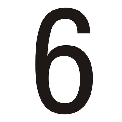 Centurion Character '6' - Black Vinyl - 75mm - Pack of 10 - Min Order 2