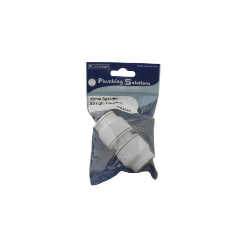 Centurion Speedfit - 22mm Straight Coupling - Pack of 3