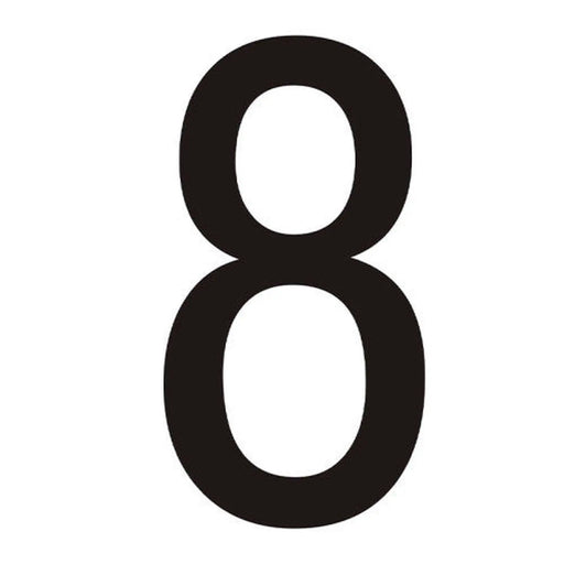 Centurion Character '8' - Black Vinyl - 75mm - Pack of 10 - Min Order 2