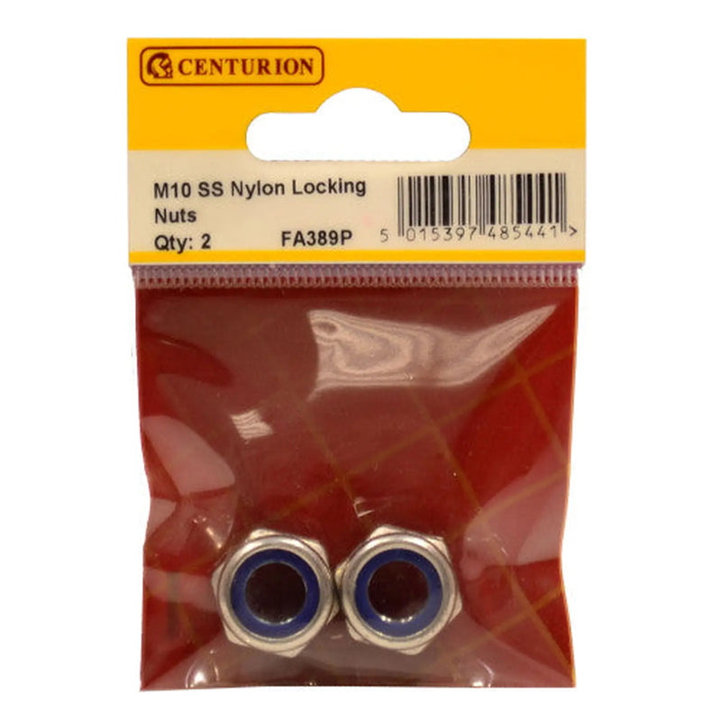 Centurion M10 SS Nylon Locking Nuts (Pack of 2) - Pack of 5