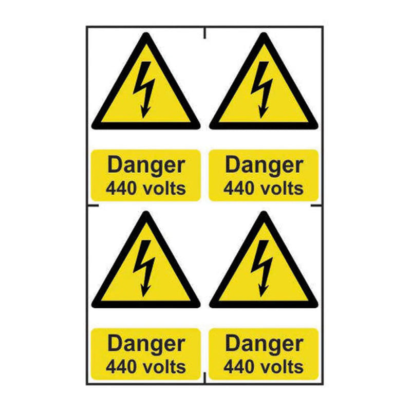 Centurion Danger 440 volts - Self Adhesive PP (200 x 300mm) - Min Order 2