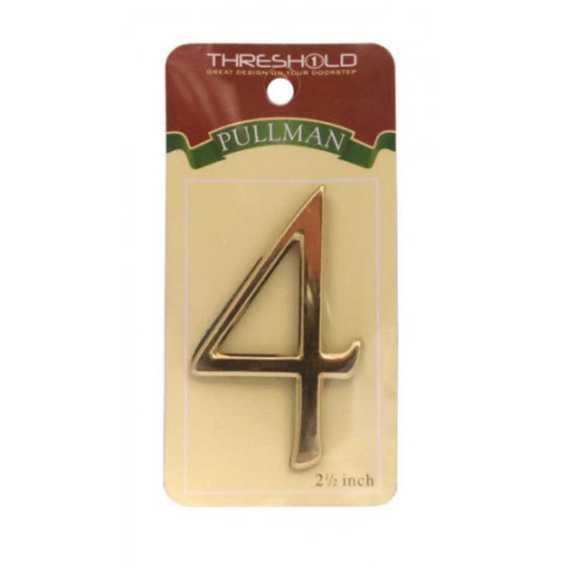 Centurion 2 1/2" Gold Effect Pullman Numeral 4 - Pack of 5