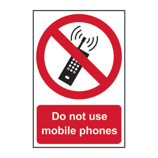 Centurion Do not use mobile phones - Self Adhesive PP (200 x 300mm) - Min Order 2