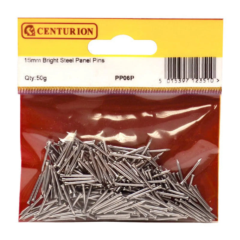 Centurion 15mm Steel Panel Pins - Pack of 5