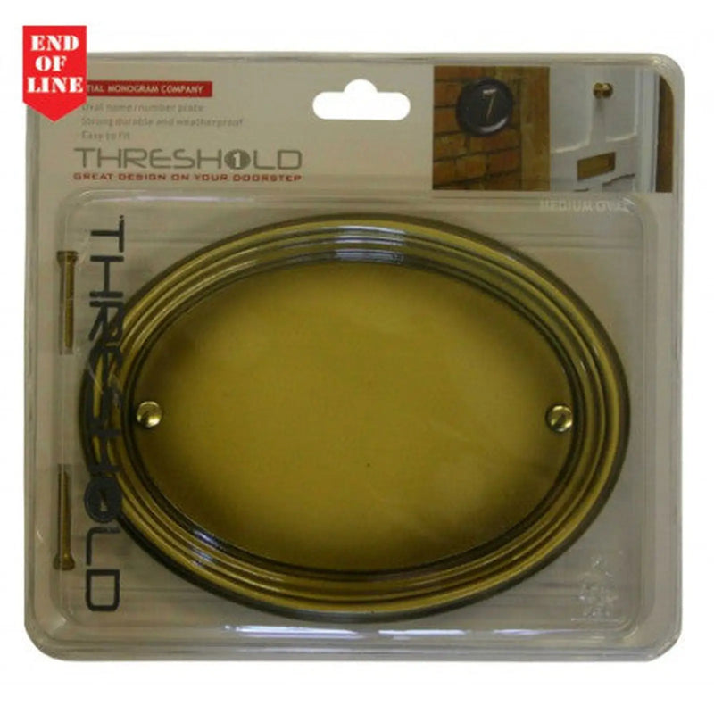 Centurion Medium Bronze Effect Oval Plaque - Pack of 2