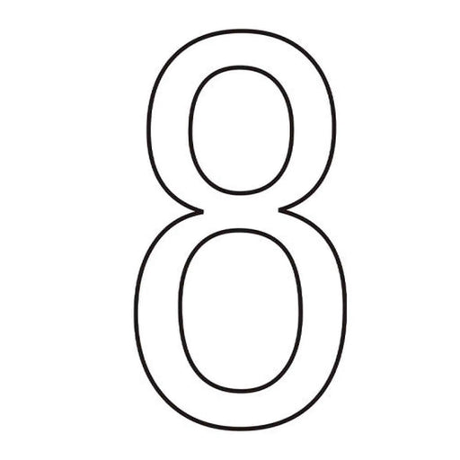 Centurion Character '8' - White Vinyl - 50mm - Pack of 10 - Min Order 2