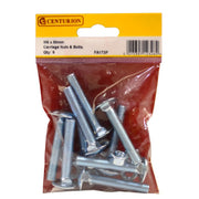Centurion M8 x 50mm ZP Small Carriage Bolts & Nuts (Pack of 9) - Pack of 5