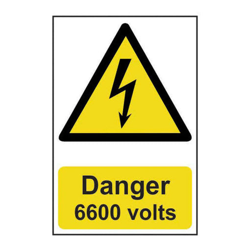 Centurion Danger 6600 volts - Self Adhesive PP (200 x 300mm) - Min Order 2