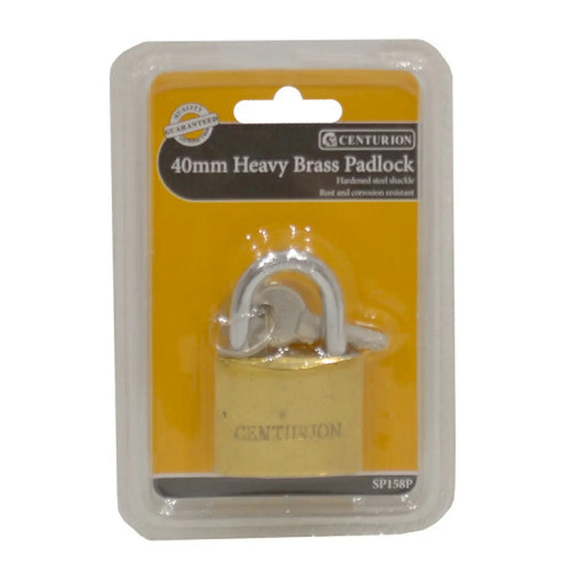 Centurion Heavy Duty Brass Padlock, 40mm - Pack of 12