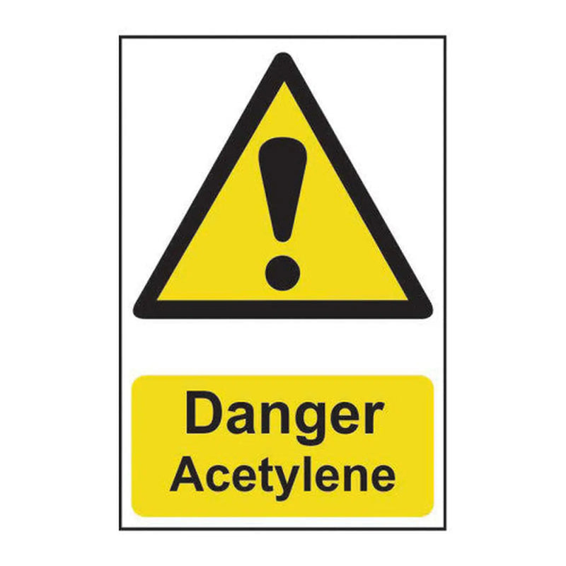 Centurion Danger Acetylene - Self Adhesive PP (200 x 300mm) - Min Order 2