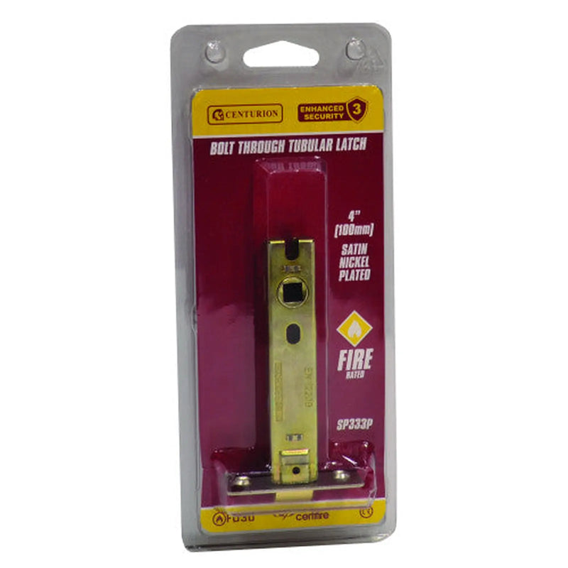Centurion 100mm SNP Bolt Through Tubular Latch CE Fire Rated - Pack of 5