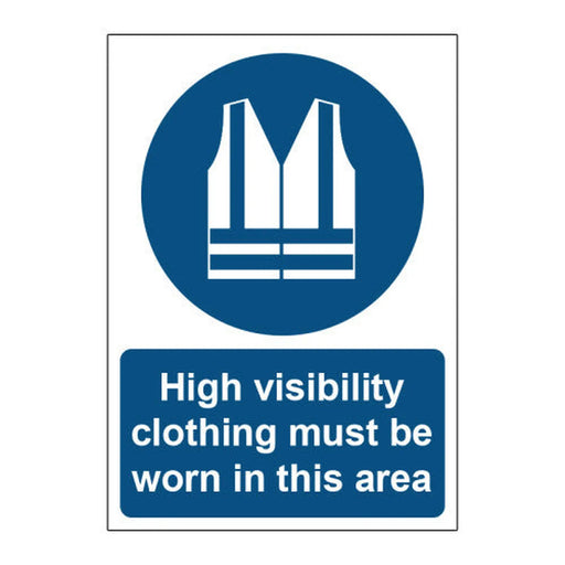 Centurion Hi visibility clothing must be worn in this area 1.2mm Recyclable PP (148 x 210mm - Min Order 2