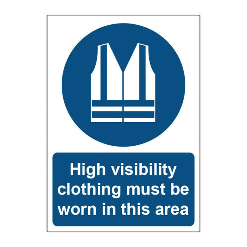 Centurion Hi visibility clothing must be worn in this area 1.2mm Recyclable PP (148 x 210mm - Min Order 2