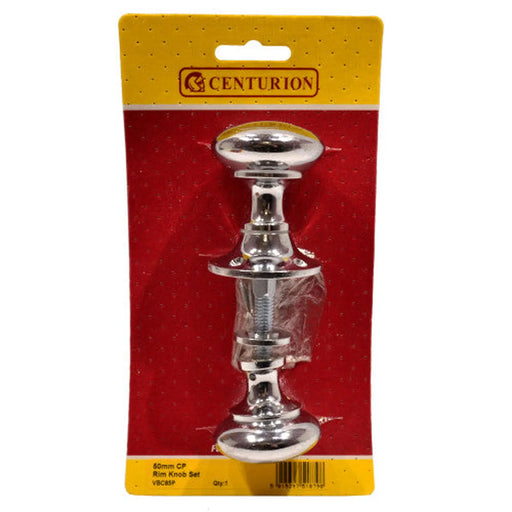 Centurion Chromed Rim Knob Set, 50mm Dia.