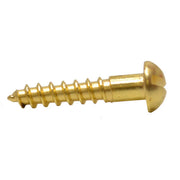Centurion 3/4" x 6 Slotted Round Head Woodscrew - Solid Brass - (200)