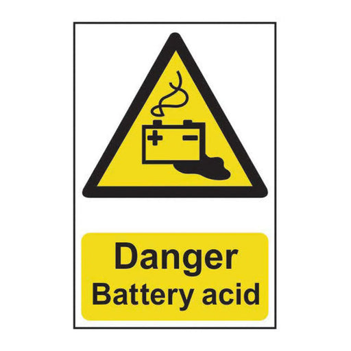 Centurion Danger Battery acid - Self Adhesive PP (200 x 300mm) - Min Order 2